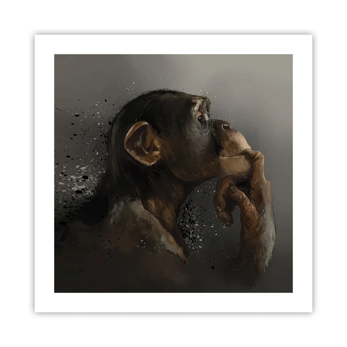 Plakat - Helt sikkert en tænker - 50x50 cm