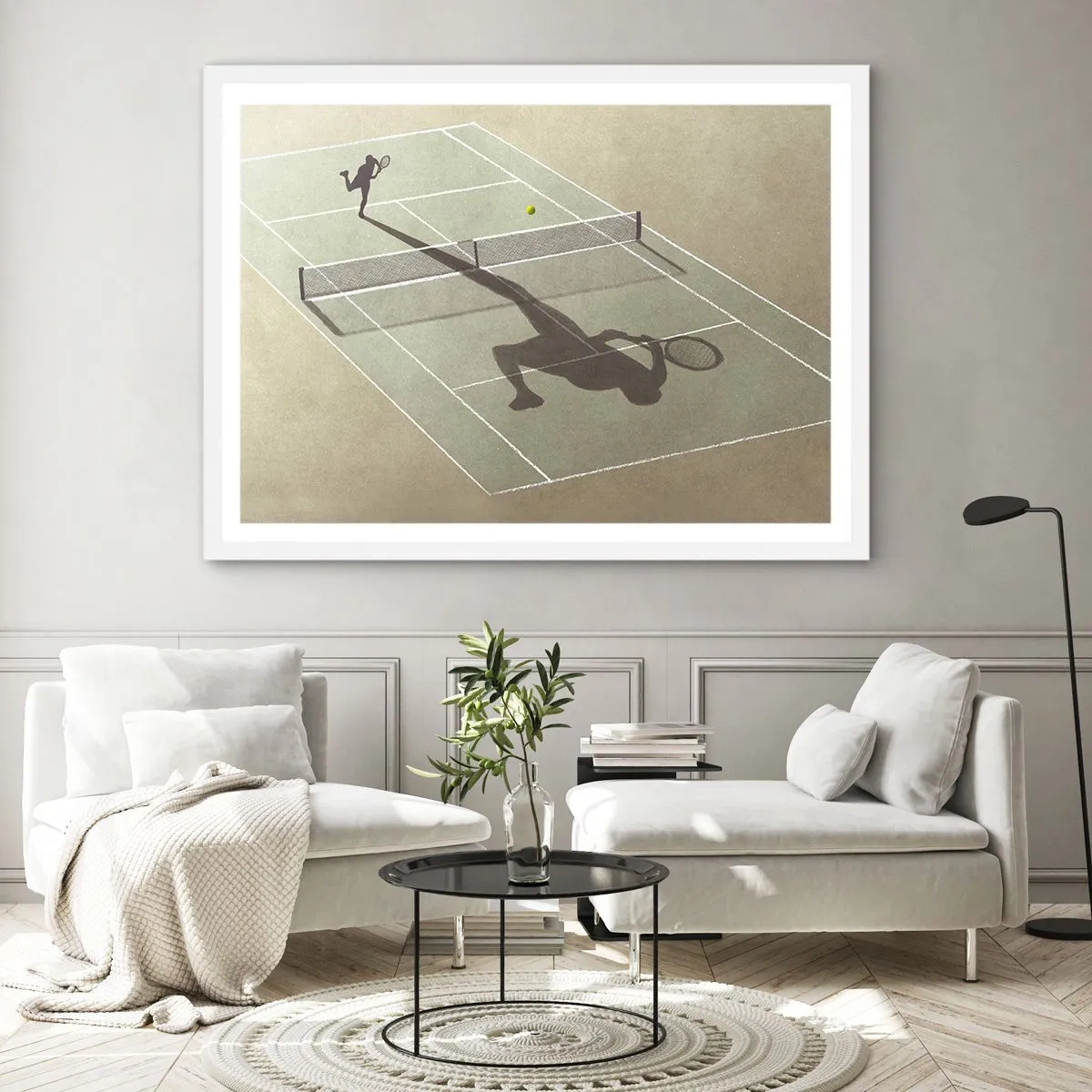 Plakat i hvid ramme - Overvind dig selv - 100x70 cm