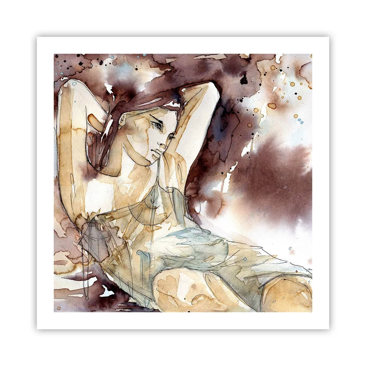 Plakat - I stemning af lilla - 60x60 cm