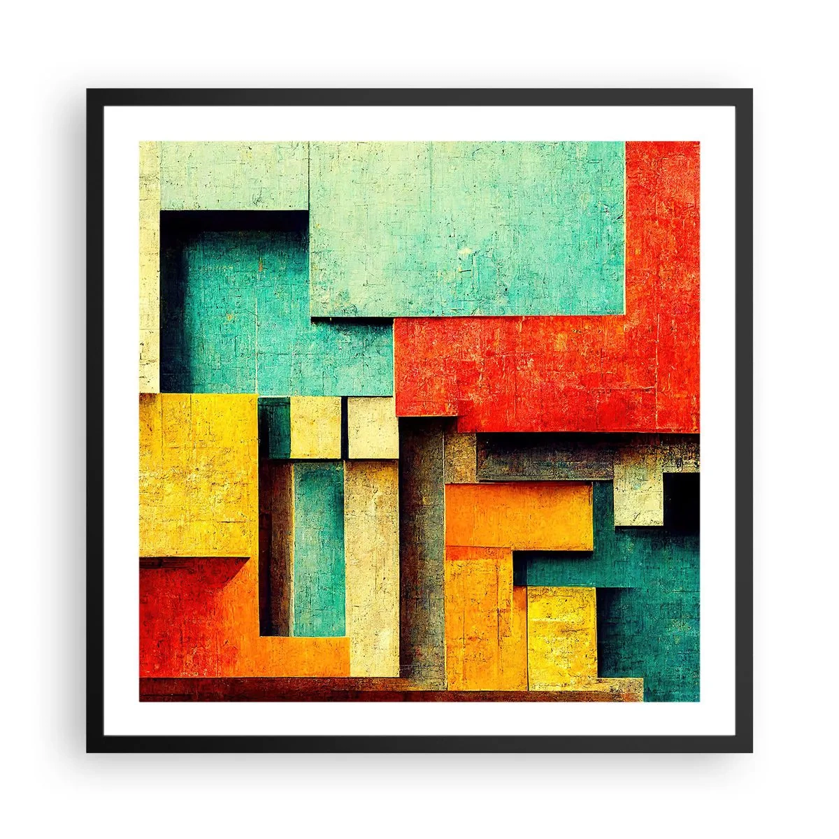 Plakat i sort ramme - Festival for rette vinkler - 60x60 cm