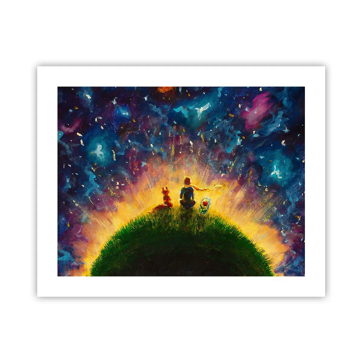 Plakat - Kærlighed og venskab - hele verden - 50x40 cm