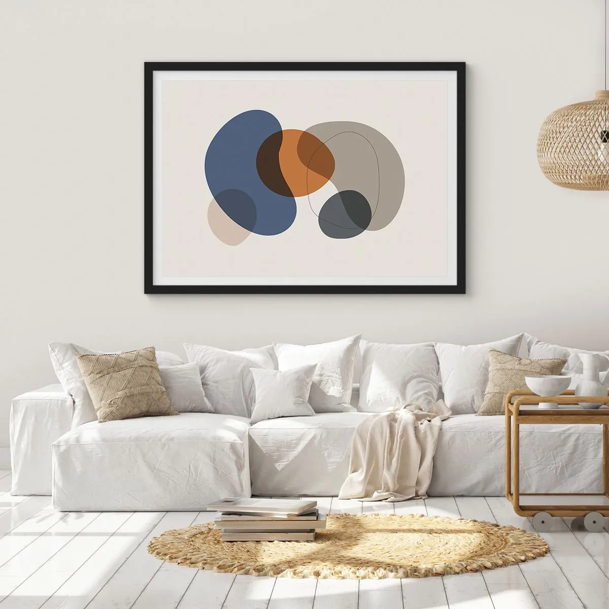 Plakat i sort ramme - Dråber af farve - 70x50 cm