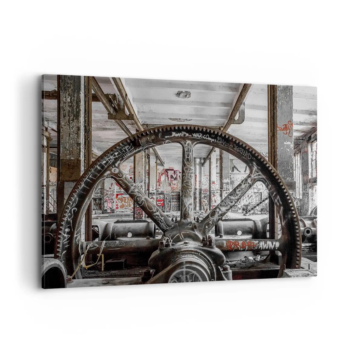 Lærredstryk - Billede på lærred - Fabrikkens hemmelige liv - 100x70 cm