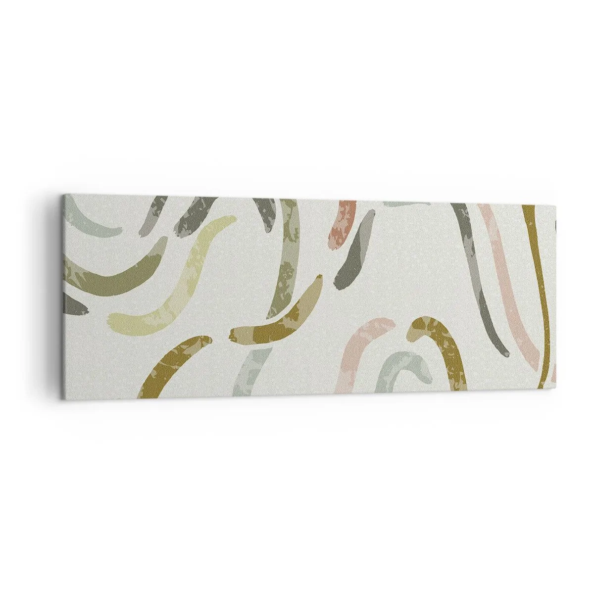 Lærredstryk - Billede på lærred - Abstraktionens glade dans - 140x50 cm