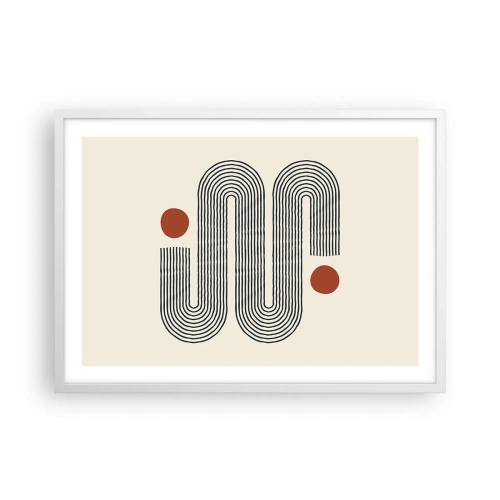 Plakat i hvid ramme - Fra start til slut - 70x50 cm