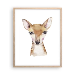 Plakat i ramme af lyst egetræ - Uskyldighedens natur - 40x50 cm