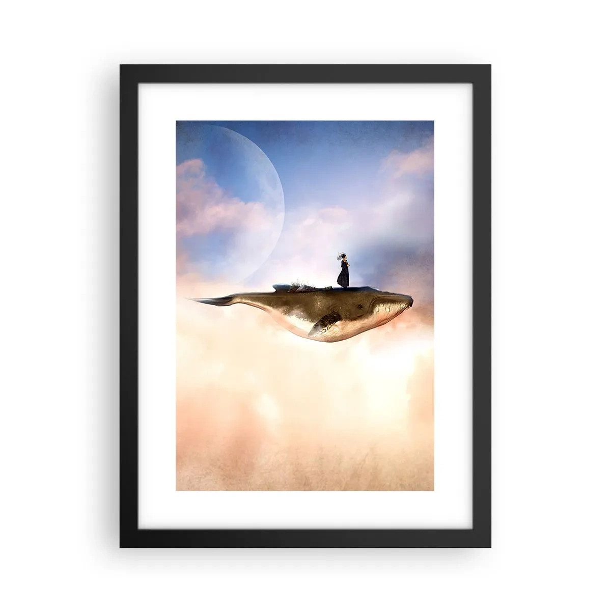 Plakat i sort ramme - En surrealistisk rejse - 30x40 cm