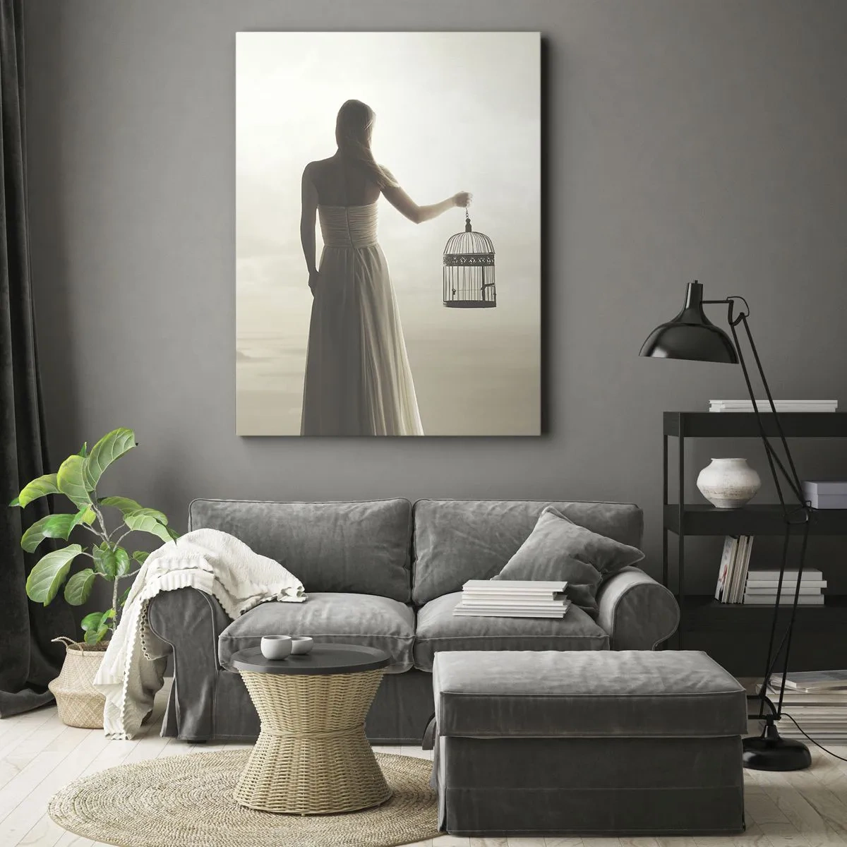 Lærredstryk - Billede på lærred - Vær fri - 45x80 cm