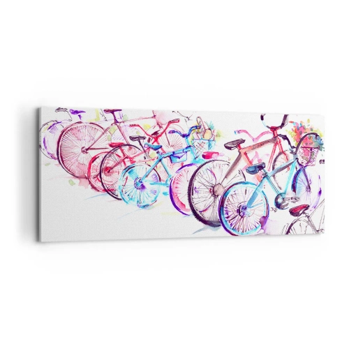 Lærredstryk - Billede på lærred - Antimoto klubmøde - 100x40 cm