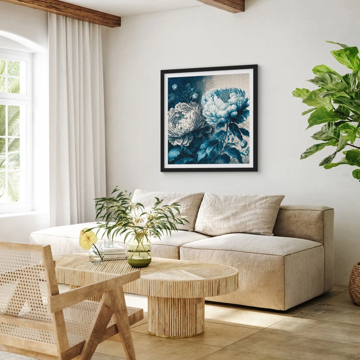 Plakat i sort ramme - Et godt matchet par - 30x30 cm
