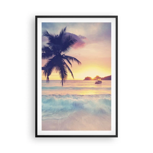 Plakat i sort ramme - En aften i bugten - 61x91 cm