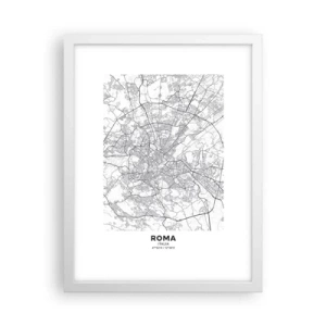 Plakat i hvid ramme - Romersk cirkel - 30x40 cm