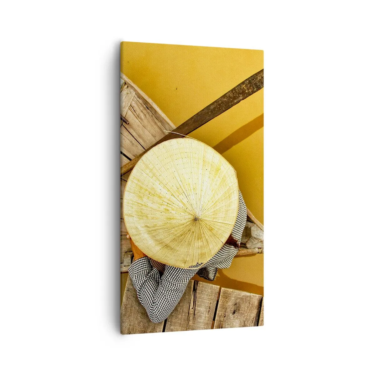 Lærredstryk - Billede på lærred - Livet på den gule flod - 55x100 cm