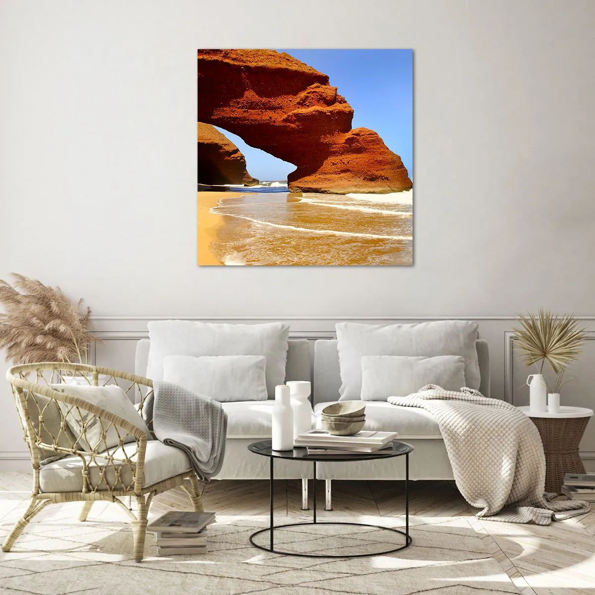 Billede på glas - Vand og vind i tusindvis af år - 70x70 cm