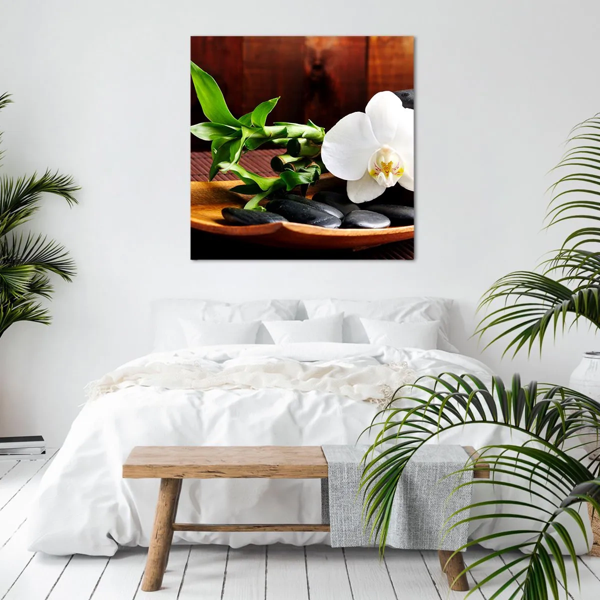 Lærredstryk - Billede på lærred - Overgiv dig til naturens berøring - 60x60 cm