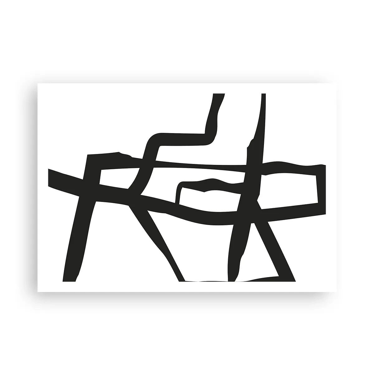 Plakat - Sort og hvid konstruktion - 100x70 cm