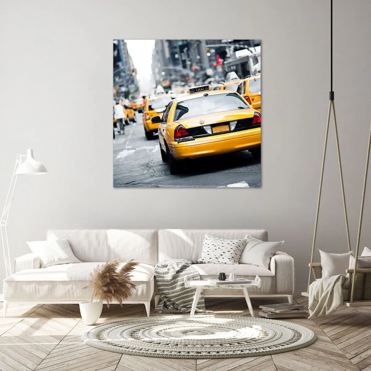 Lærredstryk - Billede på lærred - Kun i denne by - 70x70 cm