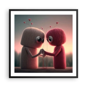 Plakat i sort ramme - Alle har lov til at elske - 60x60 cm
