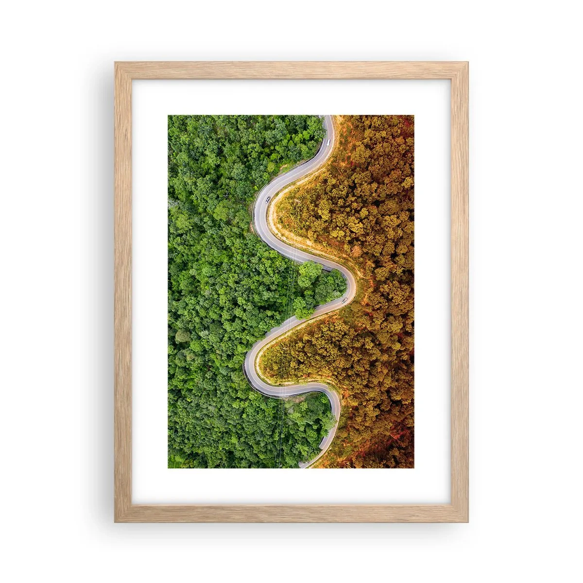 Plakat i ramme af lyst egetræ - Grænser og gennembrud - 30x40 cm