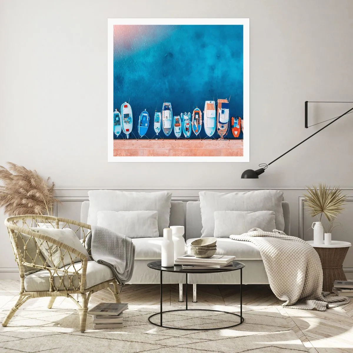 Plakat - I én række - 40x40 cm