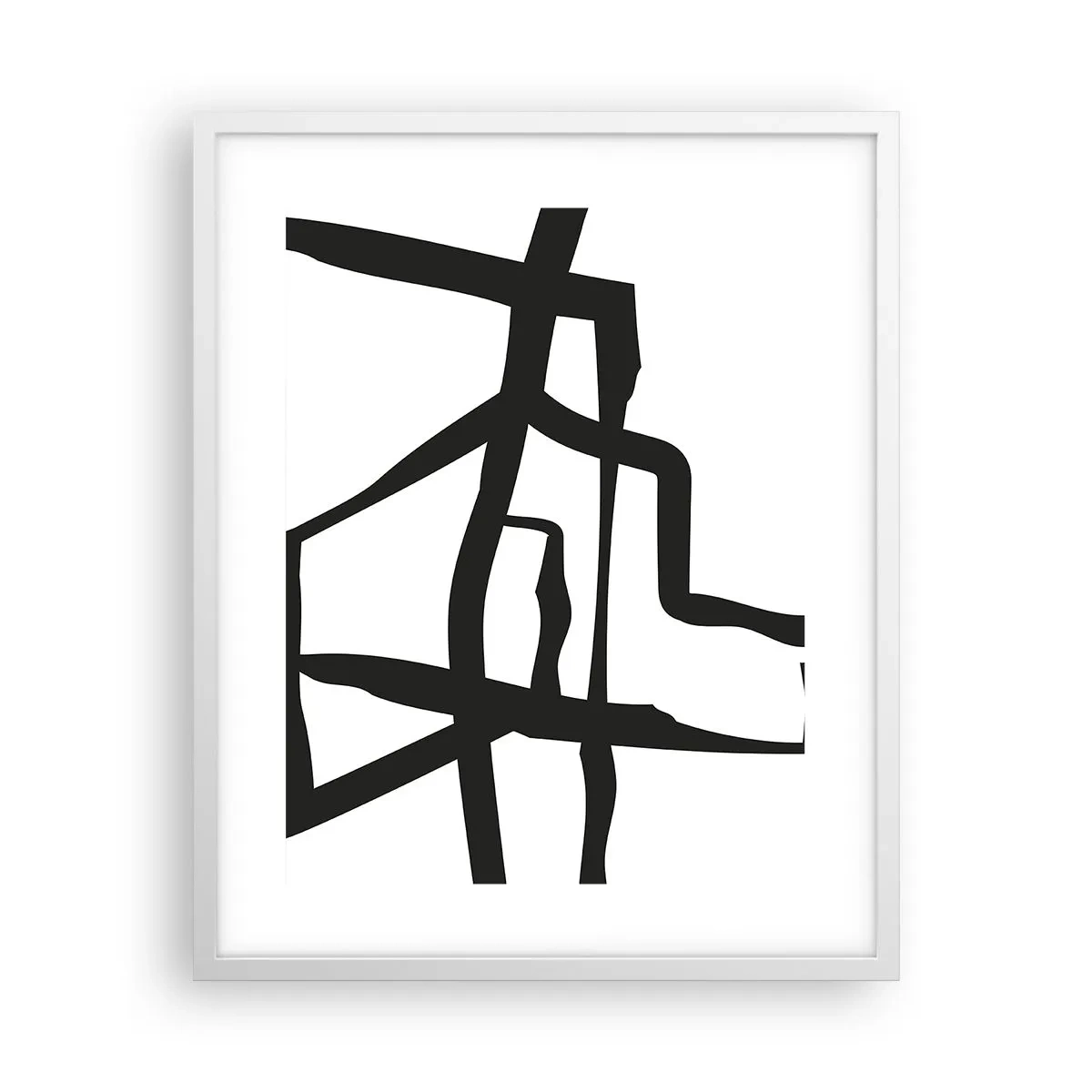 Plakat i hvid ramme - Sort og hvid konstruktion - 40x50 cm
