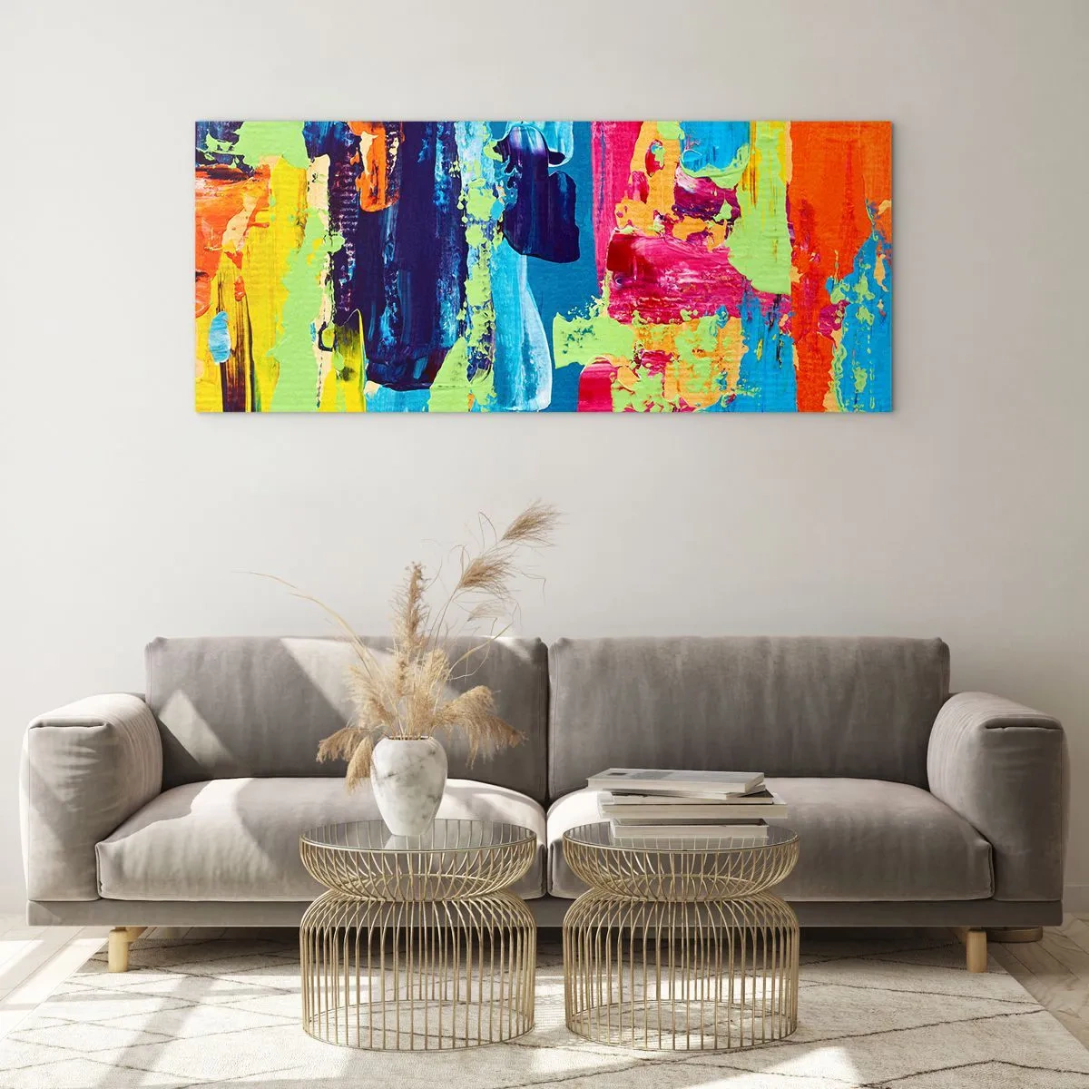 Billede på glas - Livet er smukt! - 140x50 cm