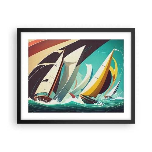Plakat i sort ramme - Tæt på og personligt med elementerne - 50x40 cm