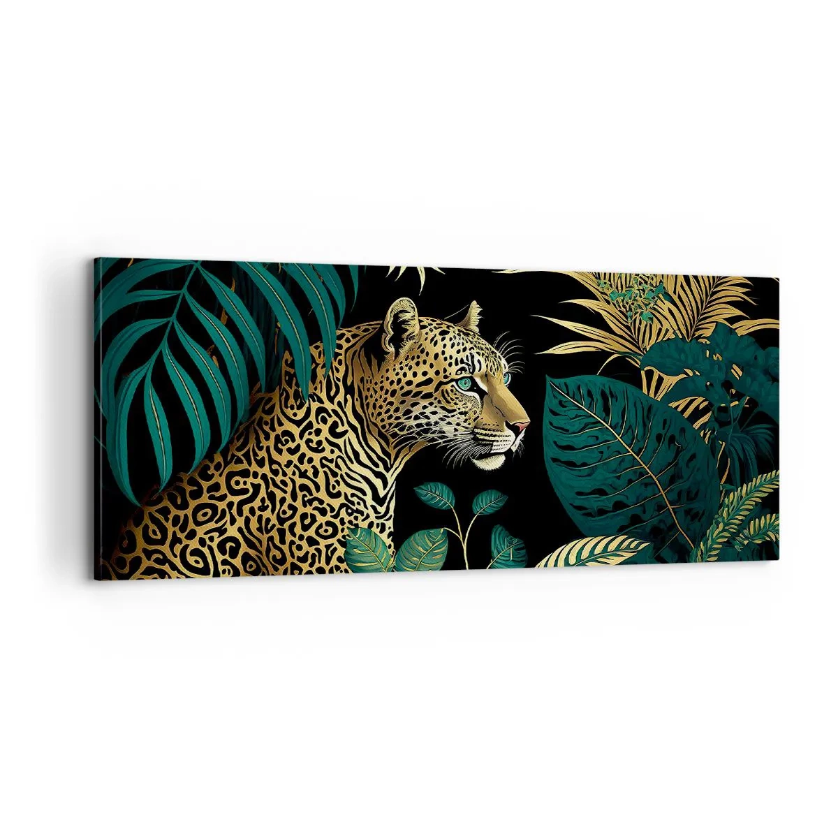 Lærredstryk - Billede på lærred - Værten i junglen - 100x40 cm