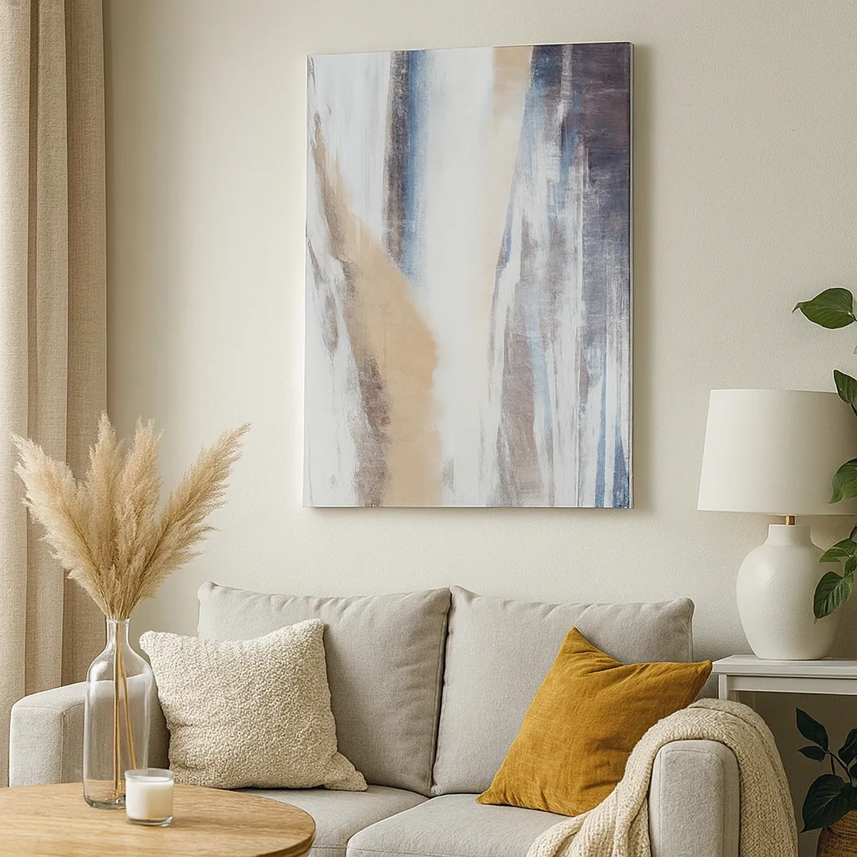 Lærredstryk - Billede på lærred - Vinterkomposition - 50x70 cm