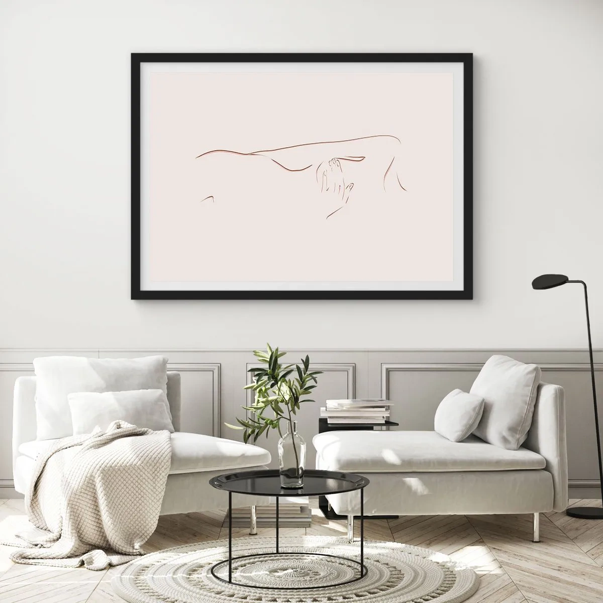 Plakat i sort ramme - Begærets form - 50x40 cm