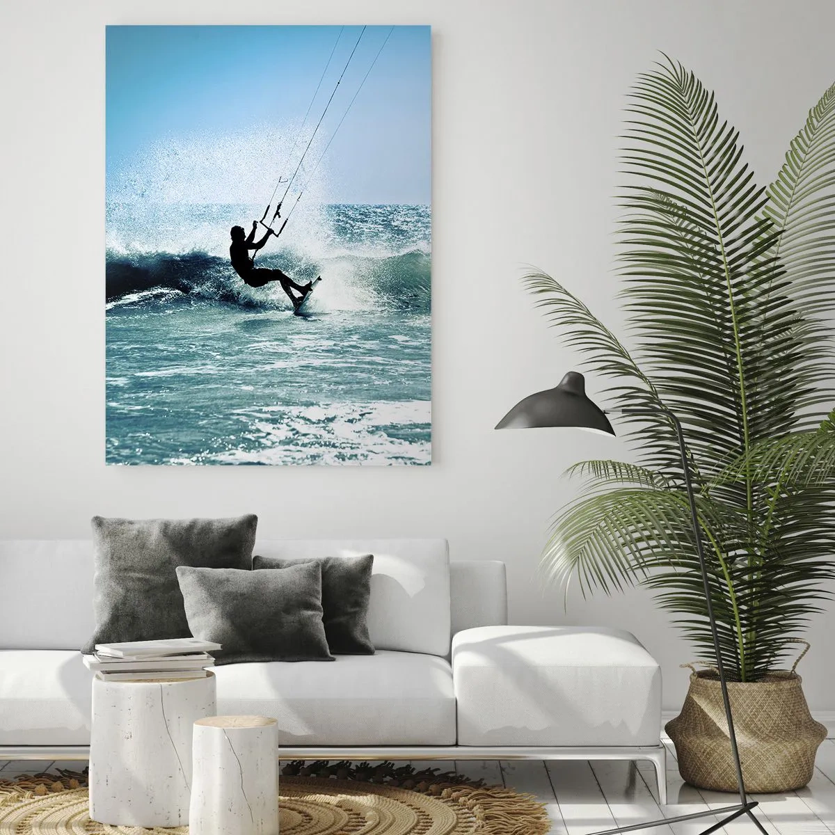 Billede på glas - Lad dig rive med - 70x100 cm