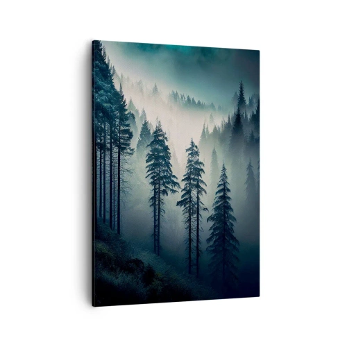 Lærredstryk - Billede på lærred - Morgen i bjergene - 50x70 cm