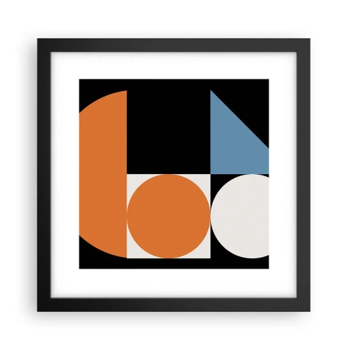 Plakat i sort ramme - System til figurer - 30x30 cm
