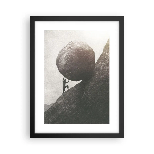 Plakat i sort ramme - Jeg tror mod al forventning - 30x40 cm