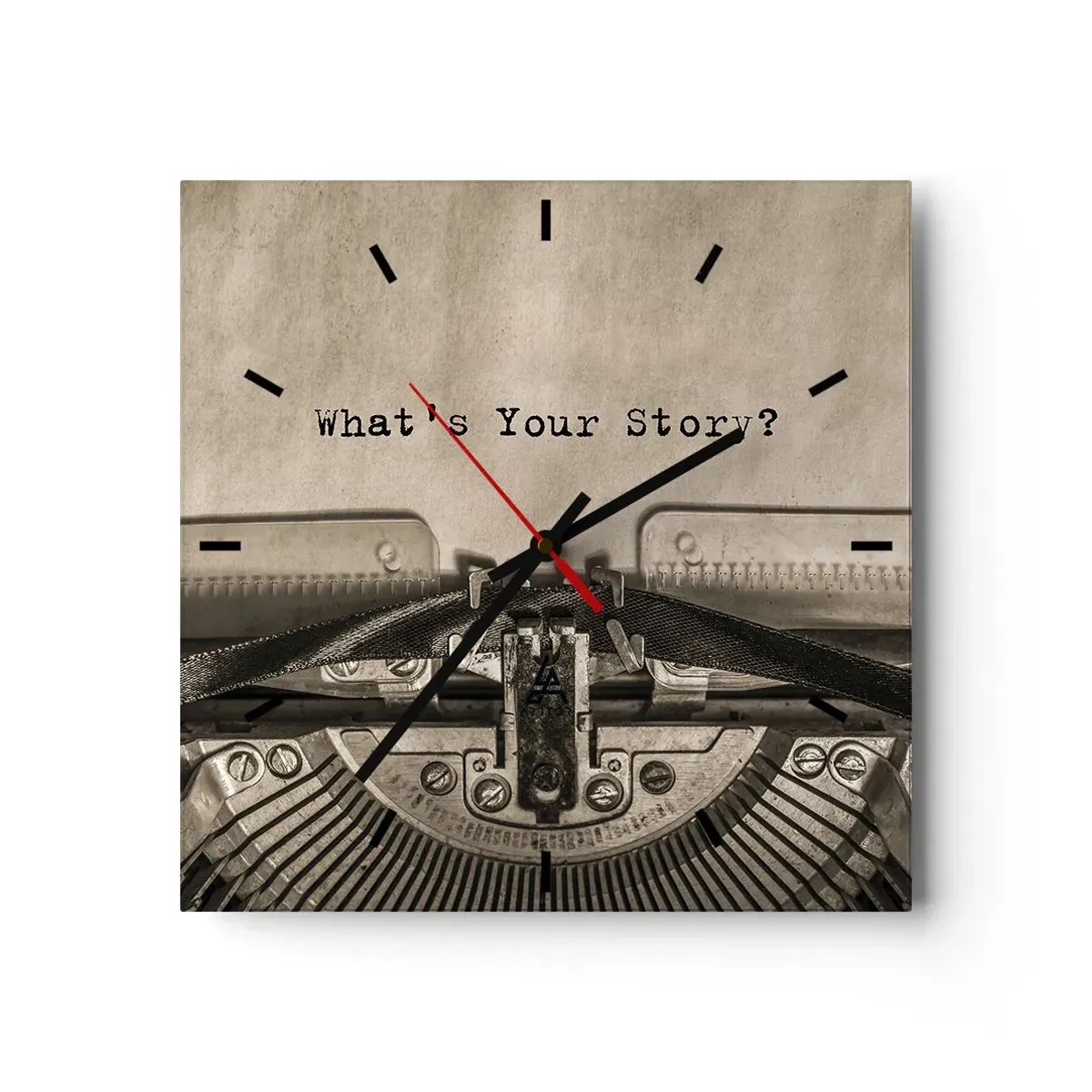 Vægur, Uret - Fortæl mig - 30x30 cm