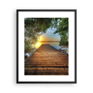 Plakat i sort ramme - Tag dig god tid, sæt dig ned - 40x50 cm