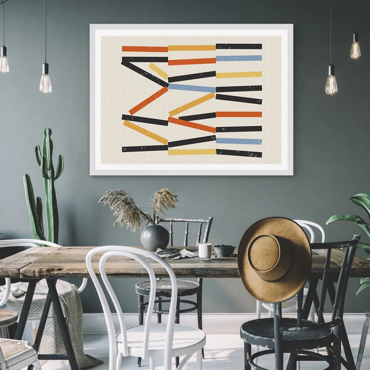 Plakat i hvid ramme - Vandret komposition - 50x40 cm