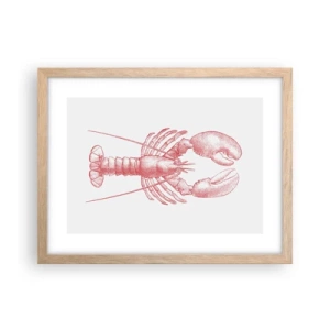 Plakat i ramme af lyst egetræ - Hummer, der er Homer værdig - 40x30 cm