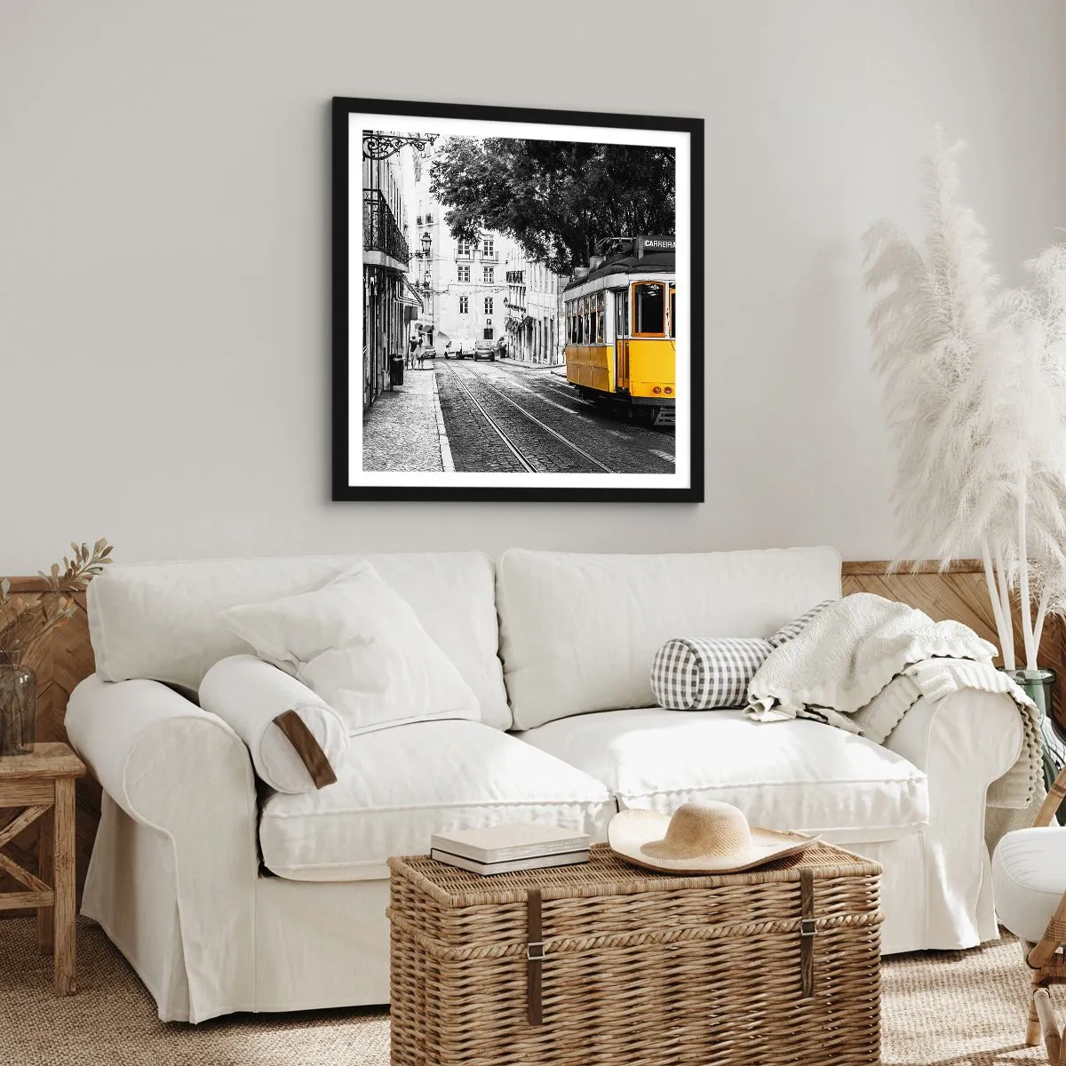 Plakat i sort ramme - Og en fado i baggrunden - 30x30 cm