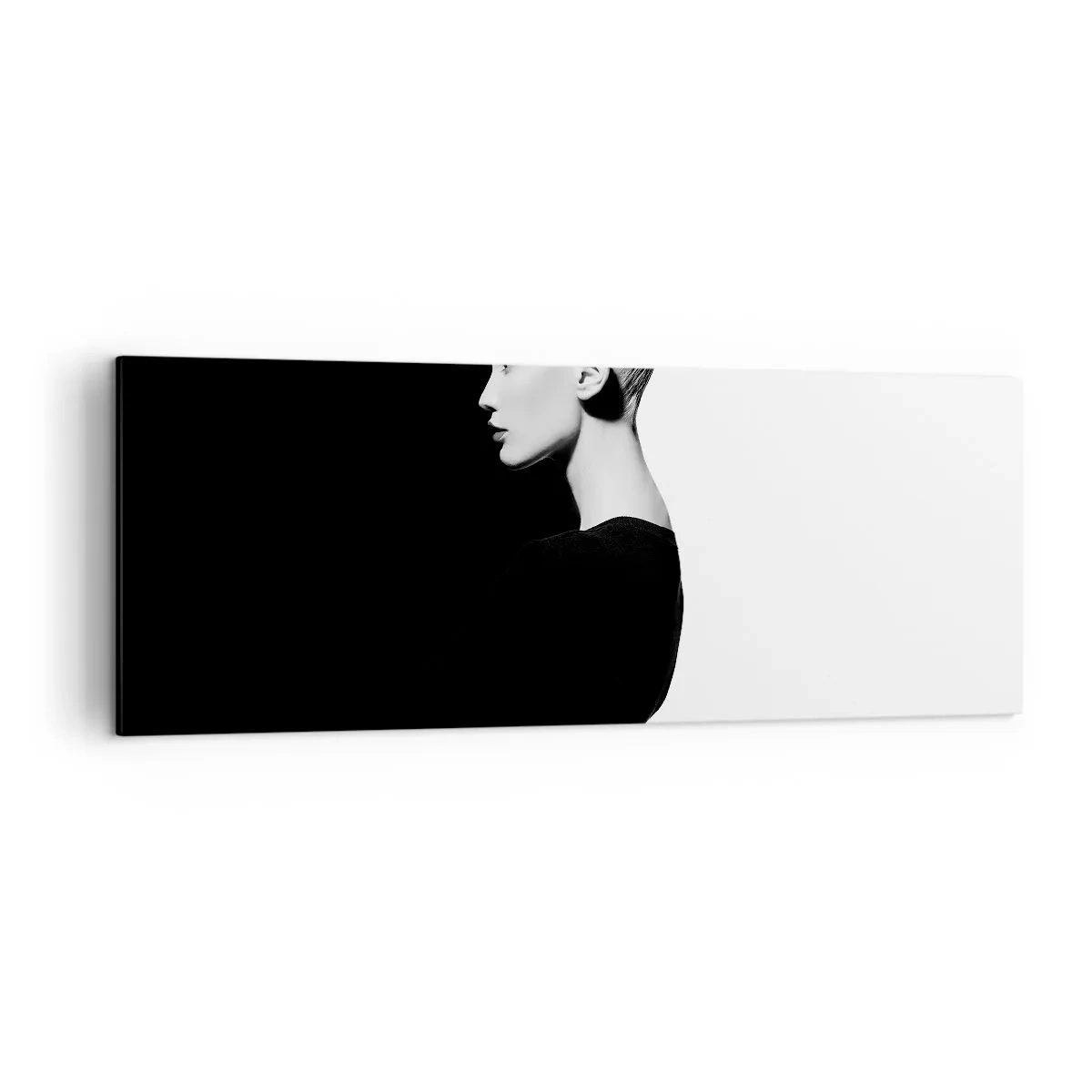 Lærredstryk - Billede på lærred - Blot en kvinde - 140x50 cm