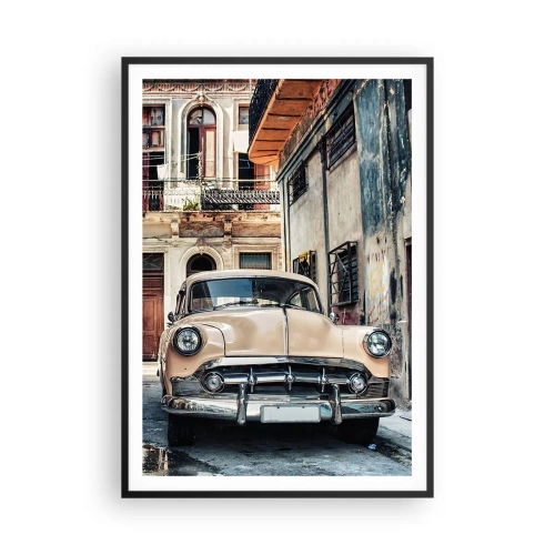 Plakat i sort ramme - Siesta i Havana - 70x100 cm