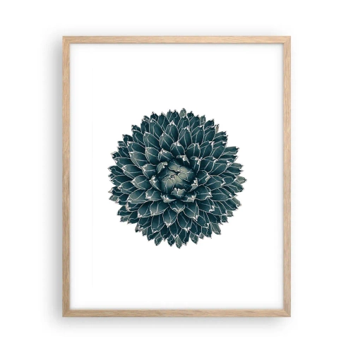 Plakat i ramme af lyst egetræ - Ørkenstjerne - 40x50 cm