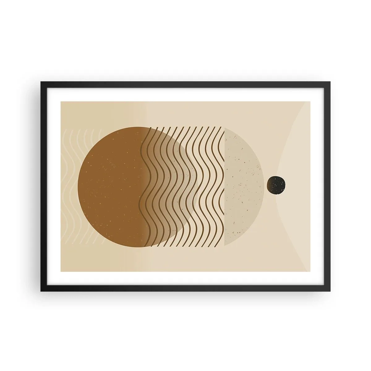 Plakat i sort ramme - Om geometriske figurers oprindelse - 70x50 cm