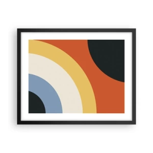 Plakat i sort ramme - Over for hinanden - 50x40 cm