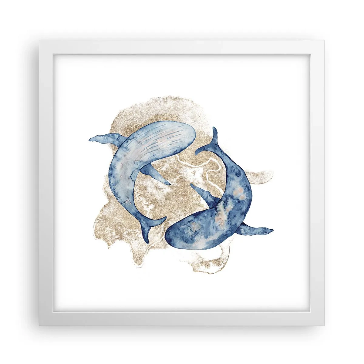 Plakat i hvid ramme - Venskab eller kærlighed? - 30x30 cm