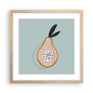 Plakat i ramme af lyst egetræ - Trænge ind i tingenes natur - 40x40 cm