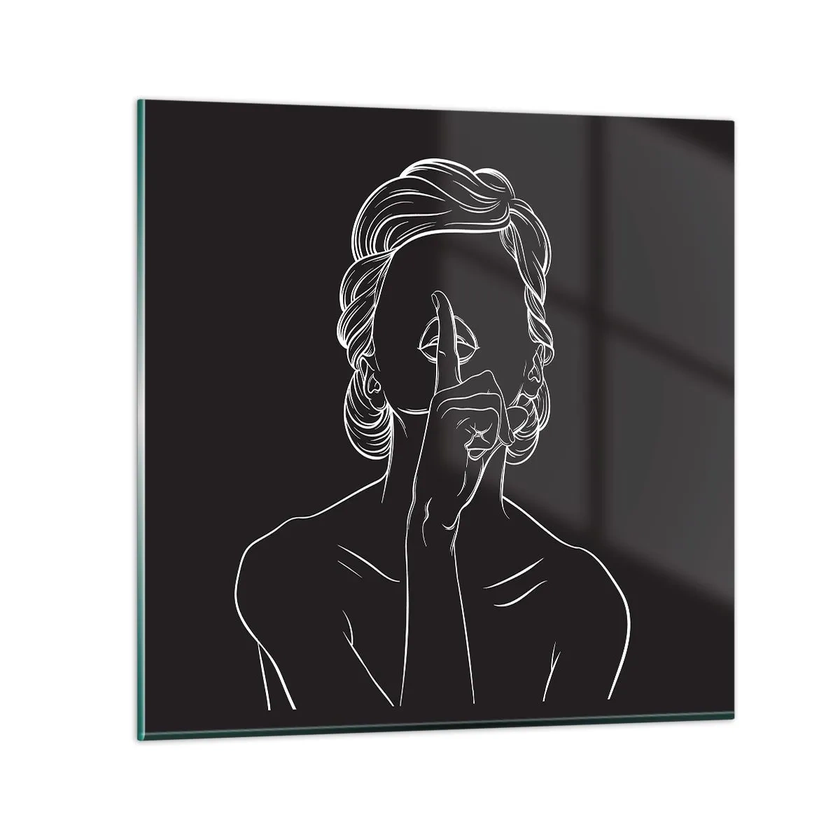 Billede på glas - Skønhed blomstrer i stilhed - 40x40 cm