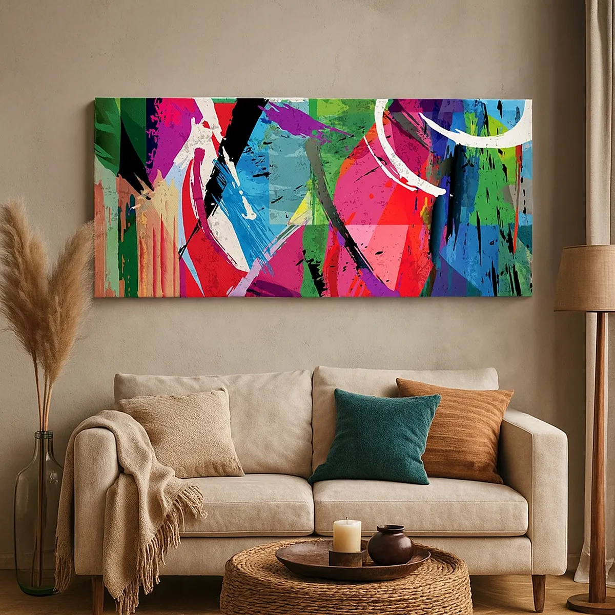 Lærredstryk - Billede på lærred - Hurtig, livlig og hoppende - 30x30 cm