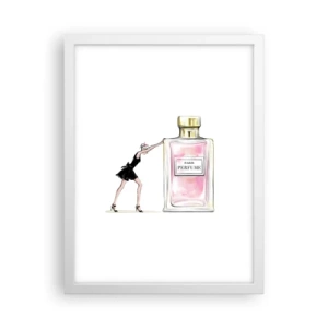 Plakat i hvid ramme - Essensen af kvindelighed - 30x40 cm