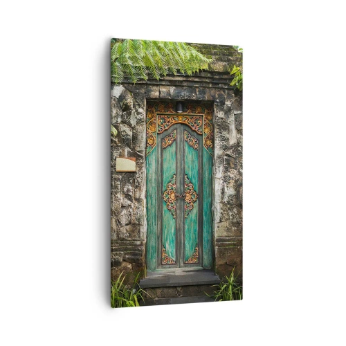 Lærredstryk - Billede på lærred - En dør til en eksotisk verden - 55x100 cm